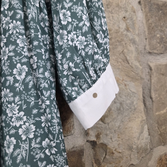 Dainty Jewells Floral Polka Dot Chiffon Midi Dress - Picture 6 of 11